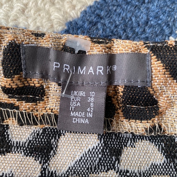 π PRIMARK LEOPARD PRINT ZIPPER HIGH WAIST MINI SKIRT! - Picture 6 of 9